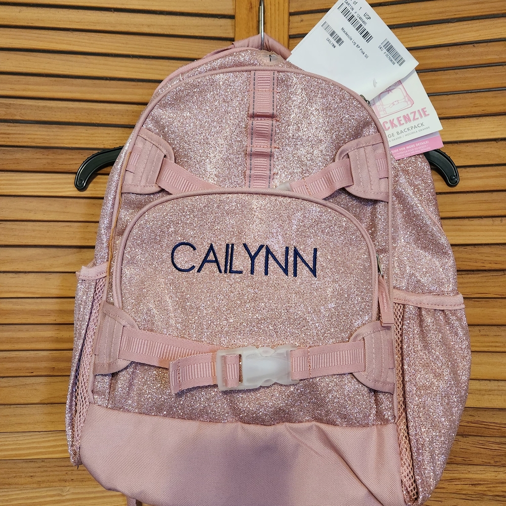 Kenzie Pink Glitter Kids Backpack